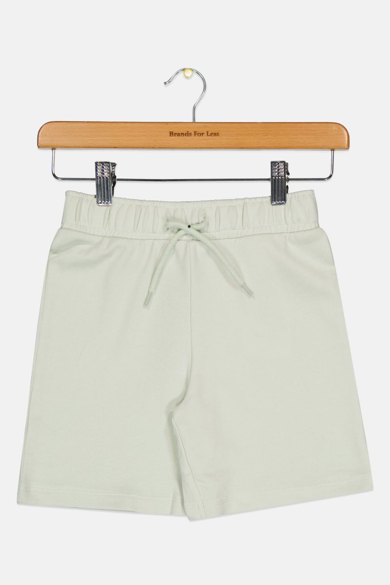 guppy Toddlers Boy Solid Basic Shorts, Mint - Image 3